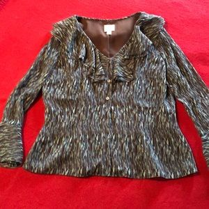 Like new ruffle neck blouse